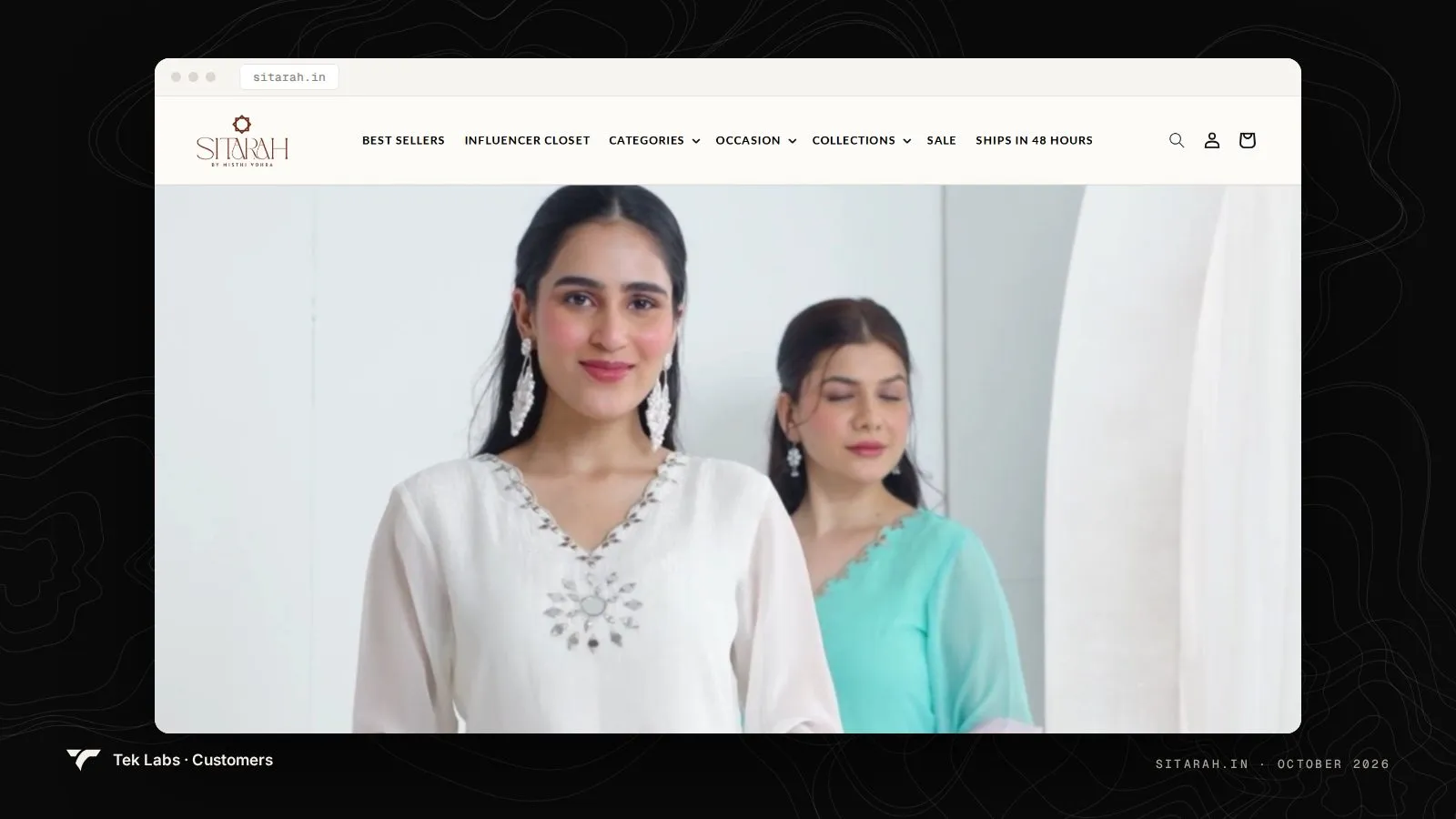 Sitarah homepage, captured October 2026