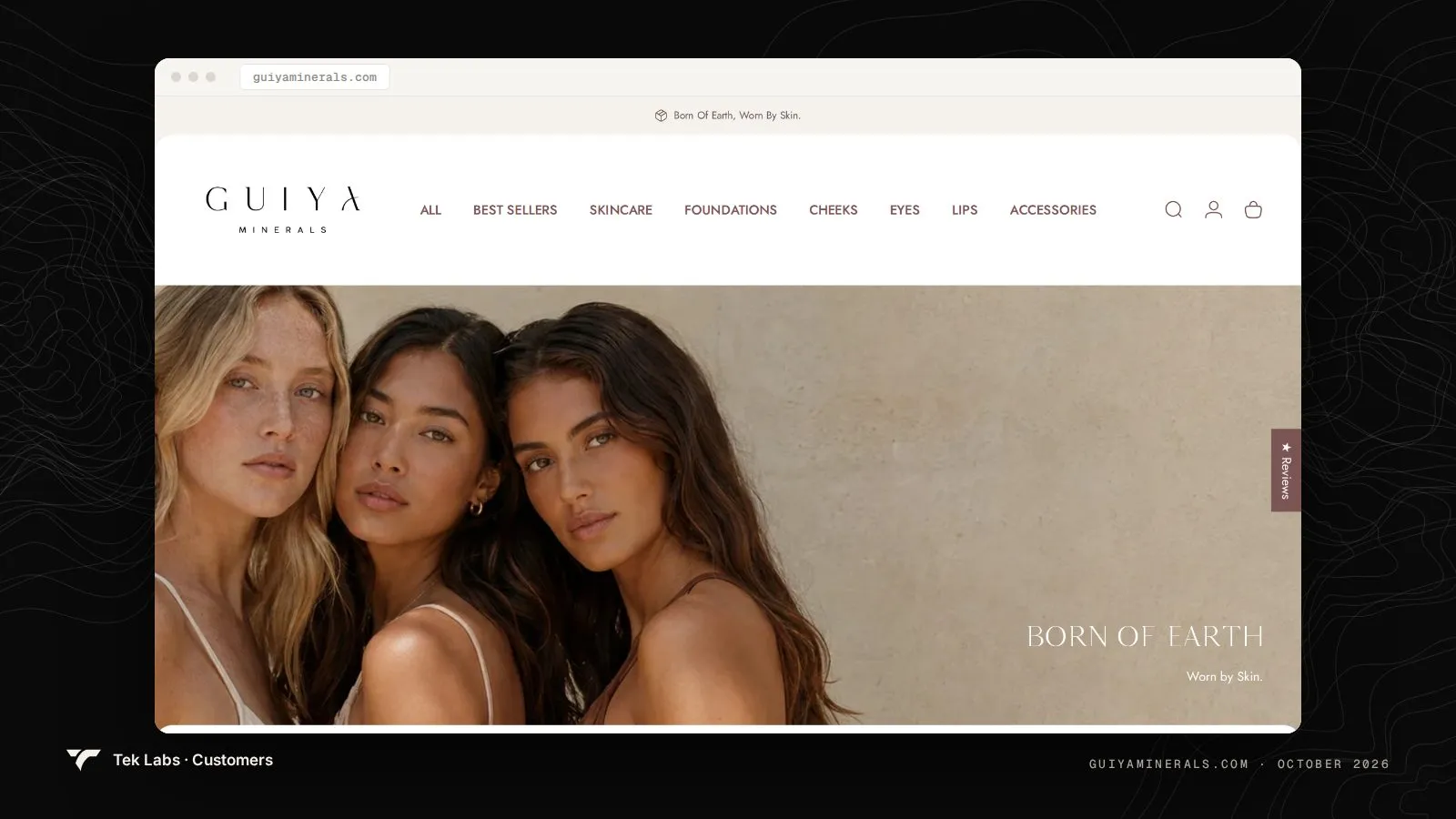 Guiya Minerals homepage, captured October 2026