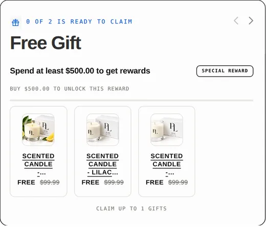 Free Gifts widget live on poshlana.com, a skincare store in United States