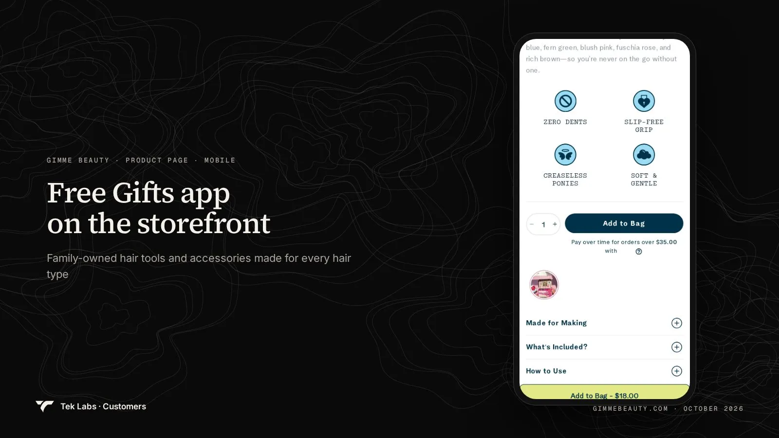 GIMME Beauty product page, captured October 2026