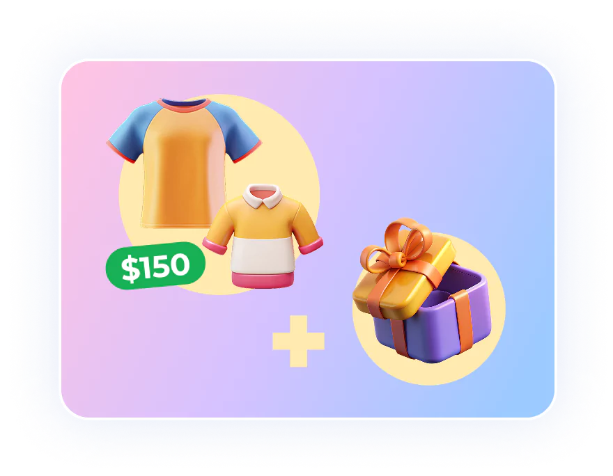 Spend X amount including A&B to get gift